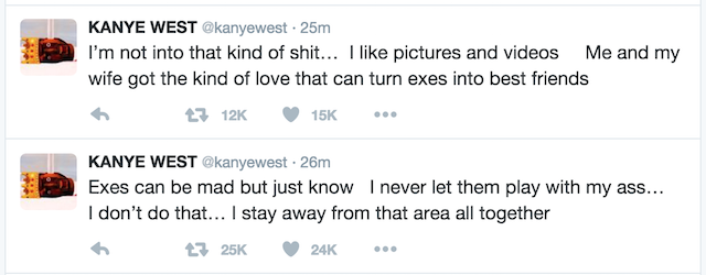 Kanye West Amber Rose Booty Tweets
