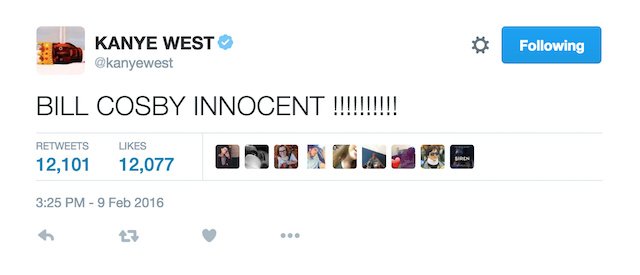 Kanye West Bill Cosby 2016 020916 2