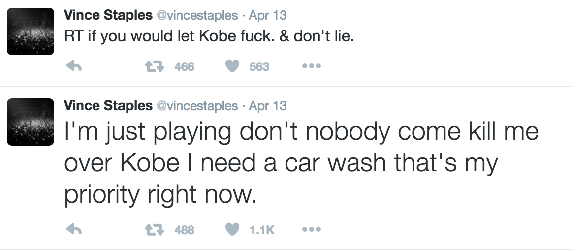 Vince Staples Kobe Bryant