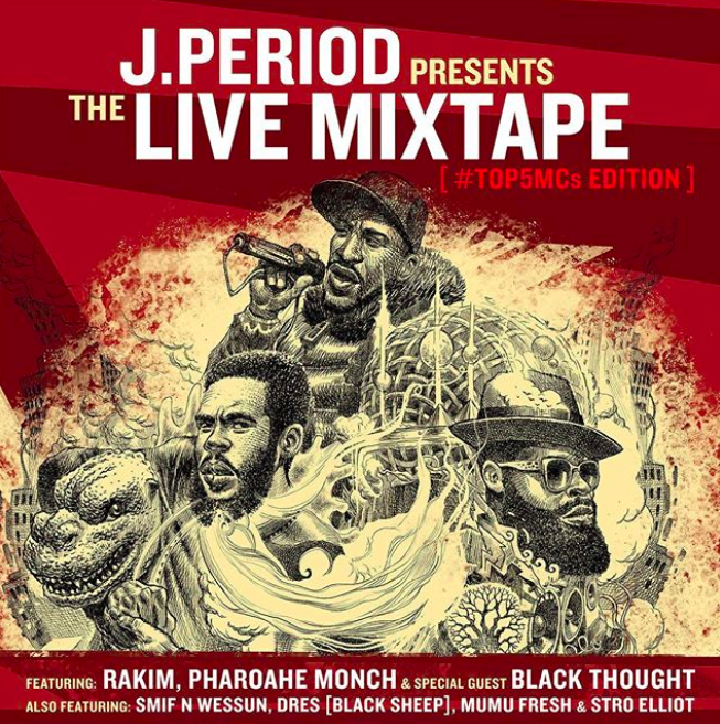 Rakim, Black Thought, Pharoahe Monch &amp; Dres Link For J. Period's &quot;#TOP5MC&quot; Live Mixtape