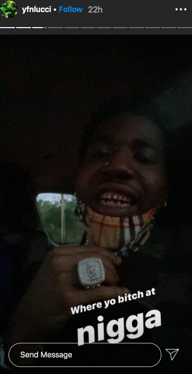 YFN Lucci Removes Diamond Grill, Revealing Real Teeth — & Twitter Can't Handle It