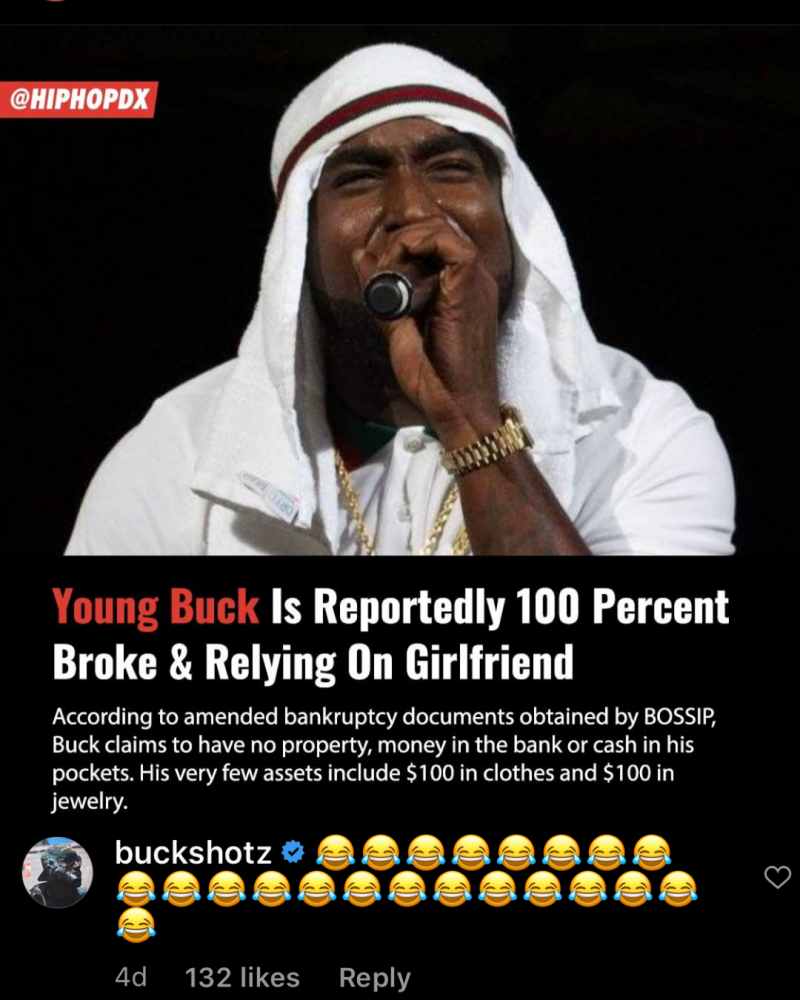 Young Buck Addresses Bankruptcy News & Starts ‘Buck 4 Buck’ Campaign