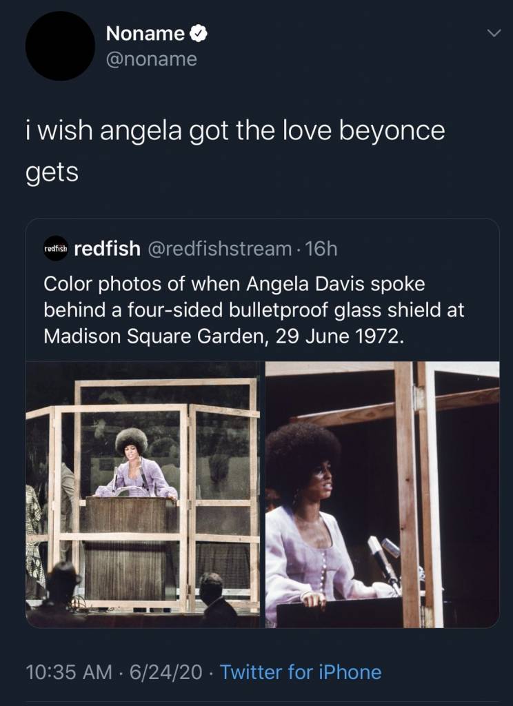 Noname Deletes Tweet Comparing Beyoncé To Civil Rights Activist Angela Davis