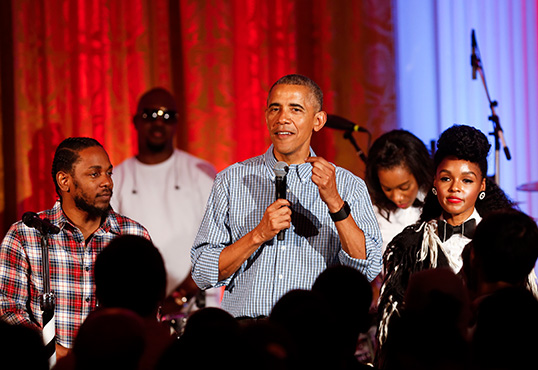 Kendrick Lamar Janelle Monae Barack Obama