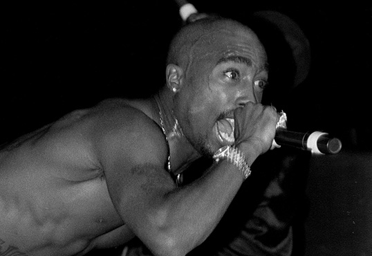 Tupac performing