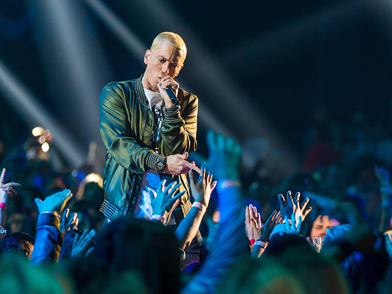 Eminem performing