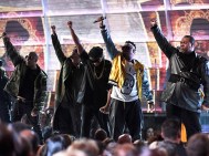 A Tribe Called Quest Delivers Politically Charged Set At 2017 Grammys With Busta Rhymes & Consequence