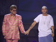 Eminem & Elton John Dish On Anti-Trump BET Cypher & "Stan" Grammys Performance