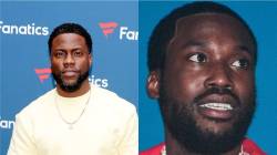 Kevin Hart Has No Mercy For Meek Mill's Fuzzy Dunlop Fashion Sense