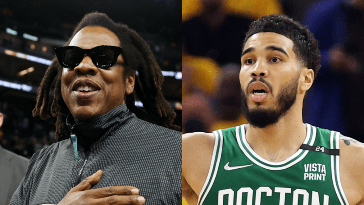 JAY-Z Hangs With Jayson Tatum After Game 1 NBA Finals Win