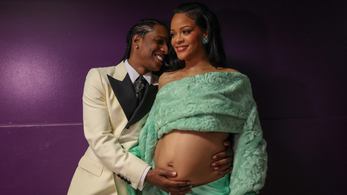 A$AP Rocky Cradles Rihanna’s Baby Bump Backstage At Oscars