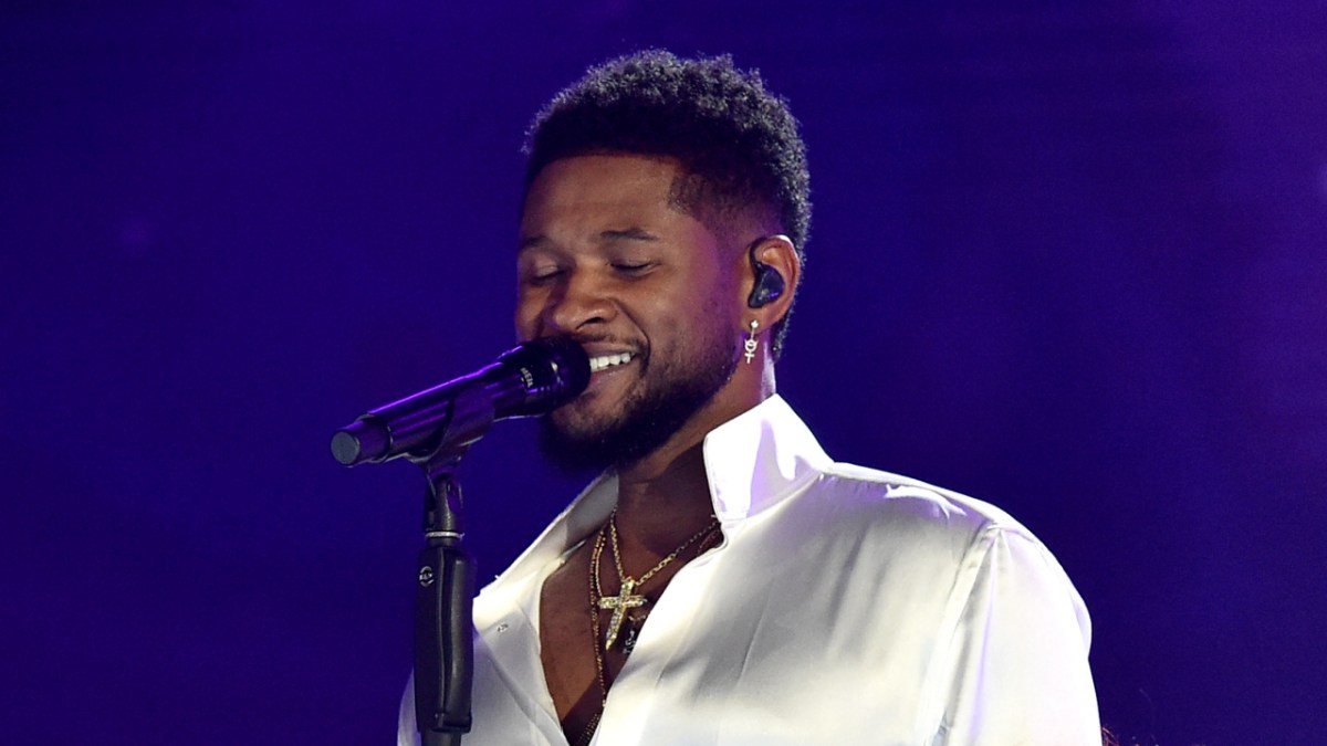 Usher Serenades Fan & Feeds Her Chocolate Strawberry At Concert