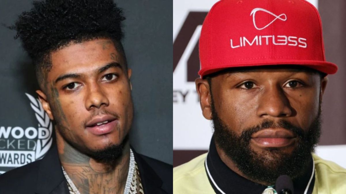 Blueface Lands Two Punches On Floyd Mayweather During Sparring Match: 'Make It Look Good'