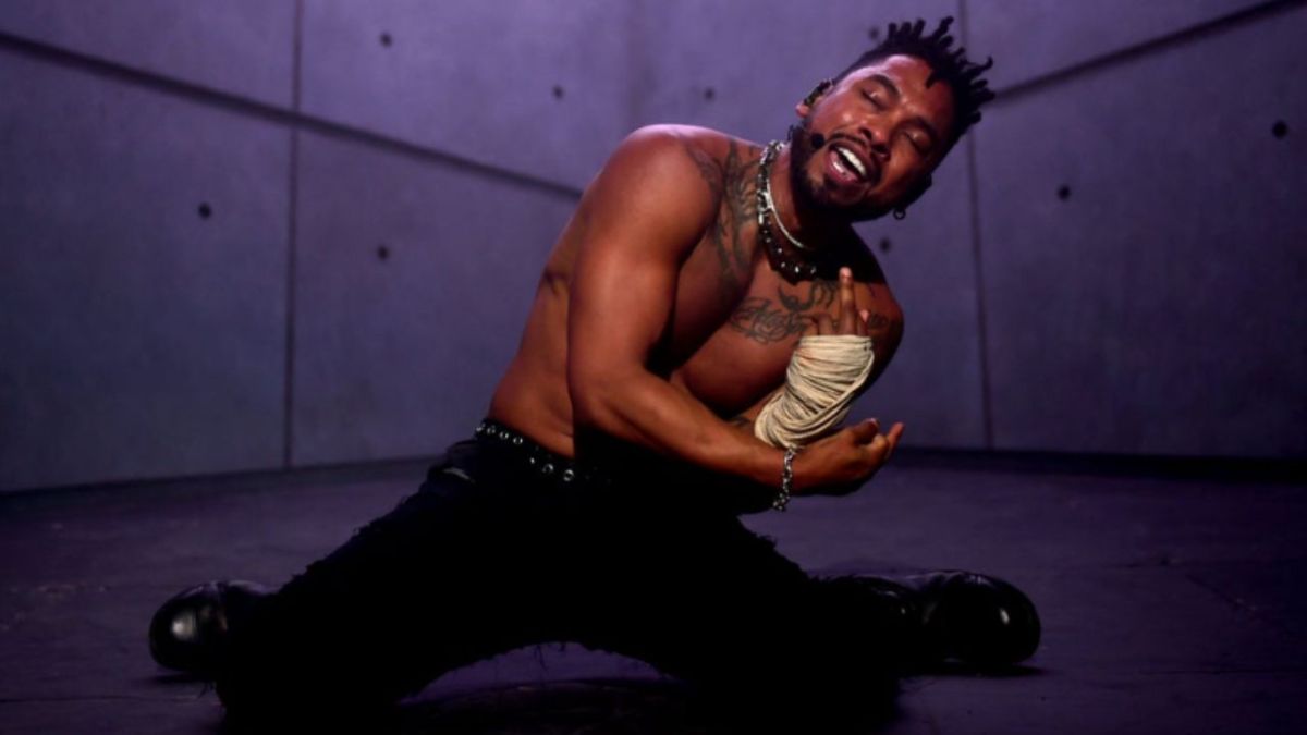 Miguel Performs Gruesome Body Suspension Show With Hooks In His Back