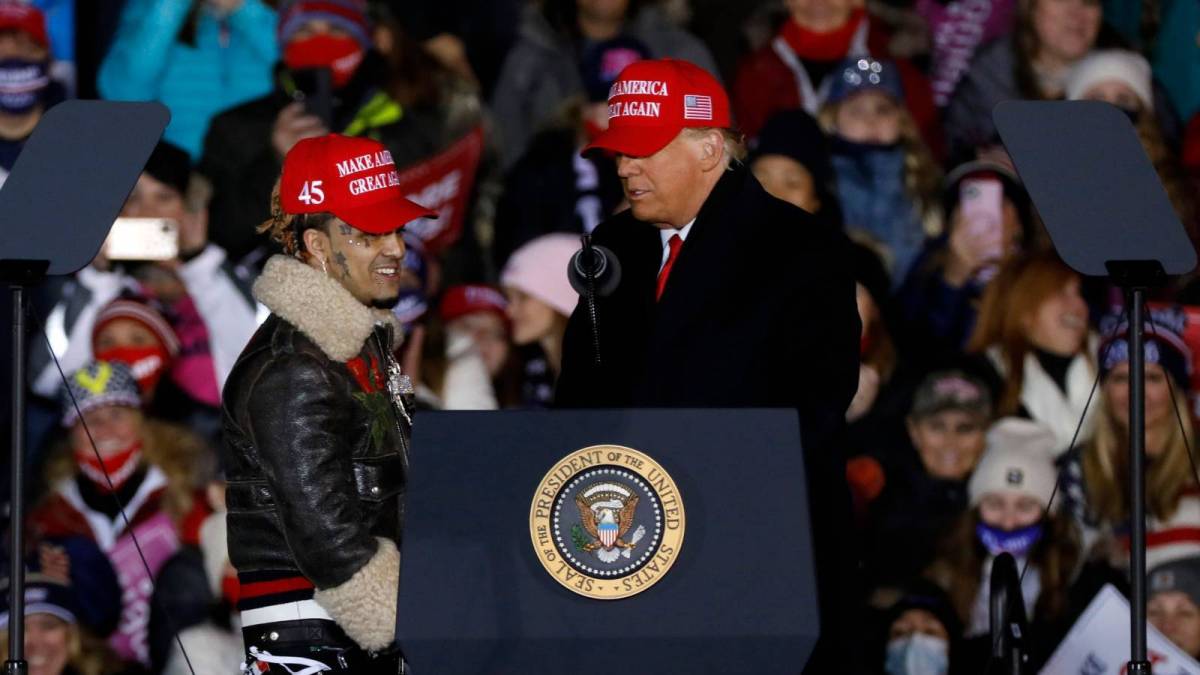 Lil Pump Reunites With Donald Trump At UFC Fight: 'Greatest President Of All Time'