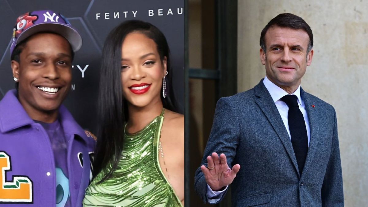 A$AP Rocky & Rihanna Quietly Visit French President Emmanuel Macron In Paris