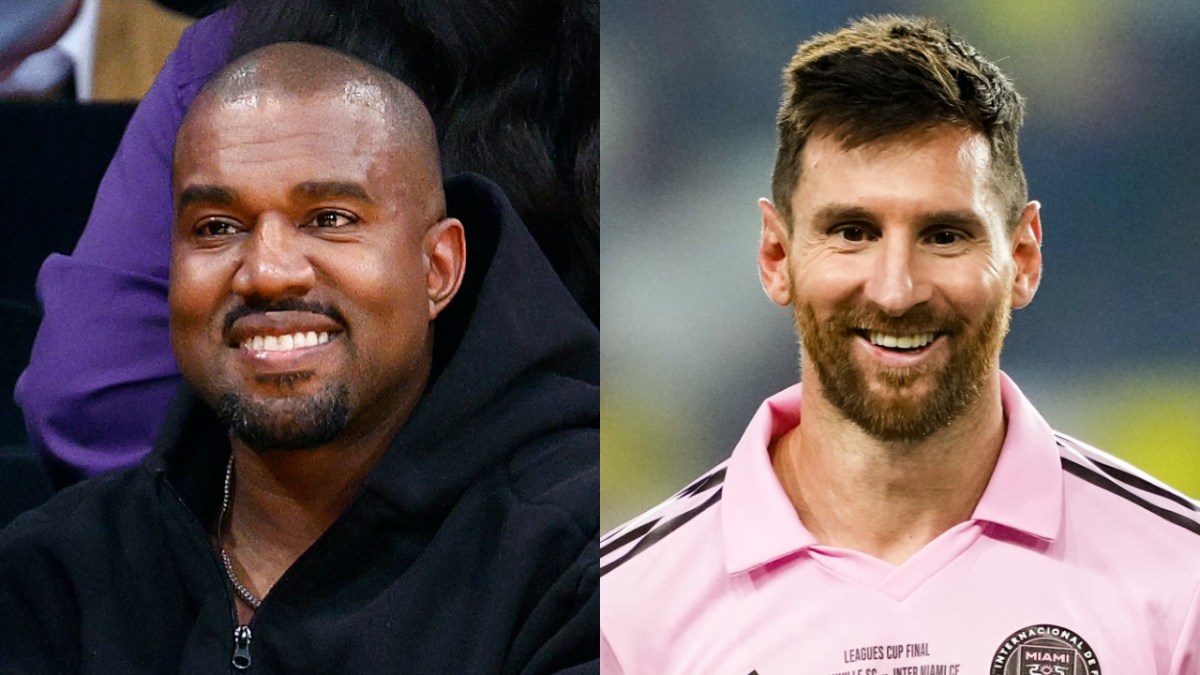 Kanye West's Son Saint Walks Out With Lionel Messi At Inter Miami Season Opener