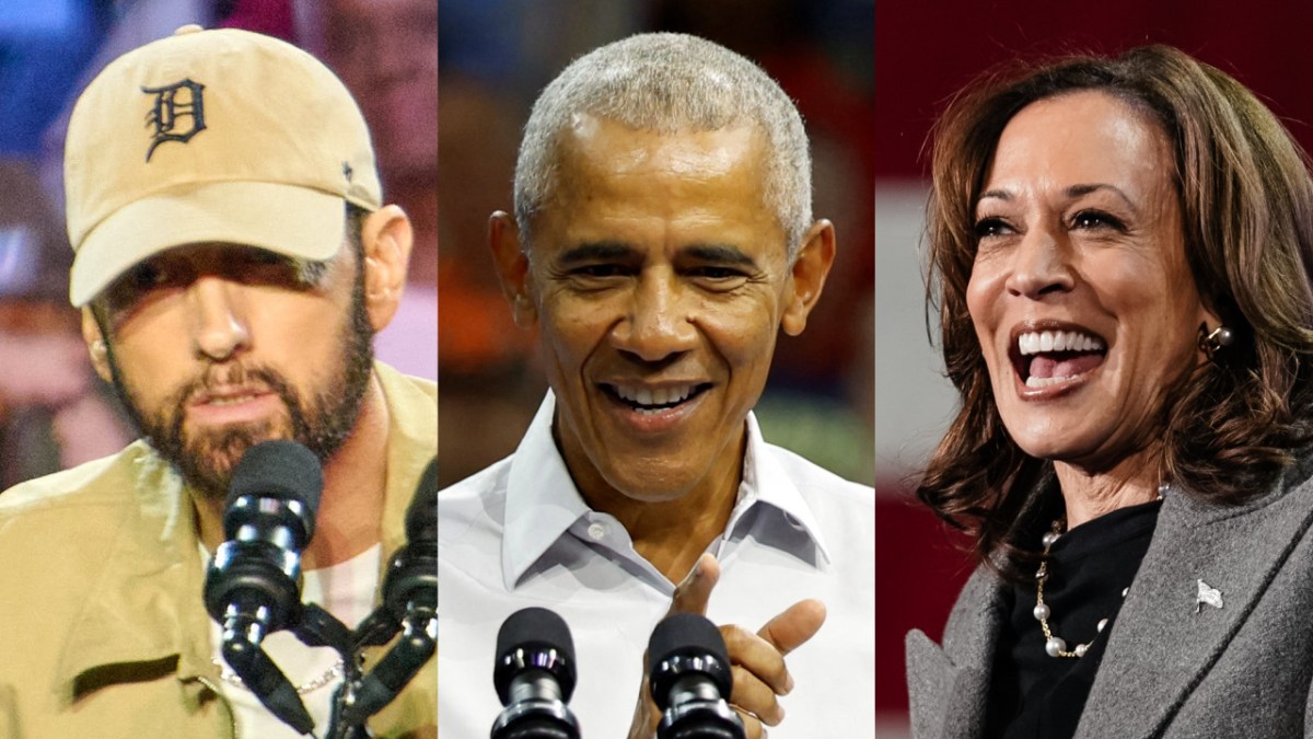 Eminem Introduces Barack Obama, Endorses Kamala Harris At Detroit Rally