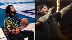 J. Cole Plays Basketball With Jelly Roll At Charlotte Hornets Arena 